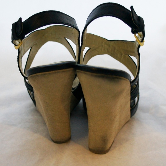 Seychelles In Good Hands Black Leather Wedges 9.5 - Picture 8 of 8